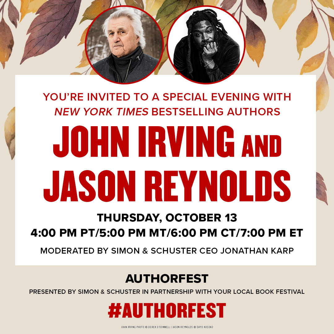 Fall 2022 AuthorFest Event – John Irving & Jason Reynolds